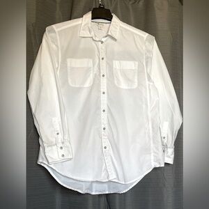 Stylus white cotton button down